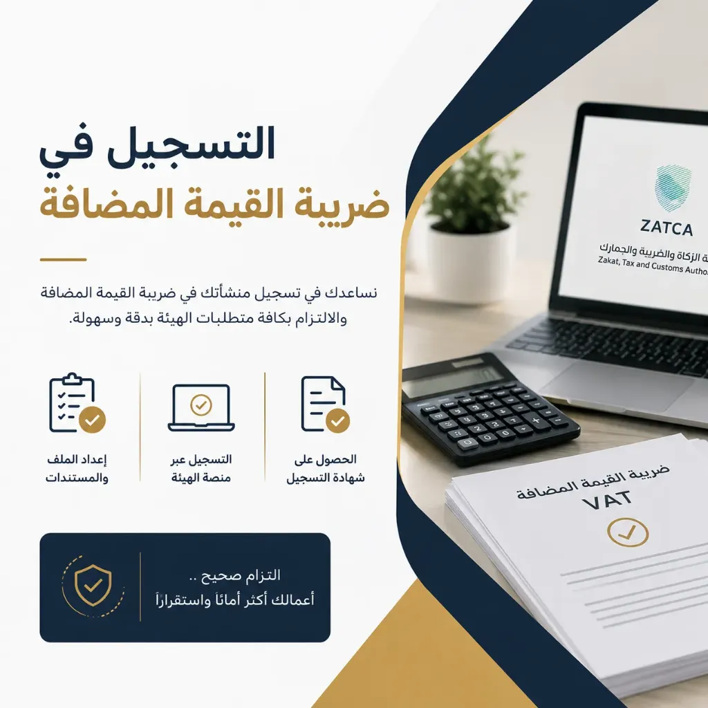 التسجيل في ضريبة القيمة المضافة